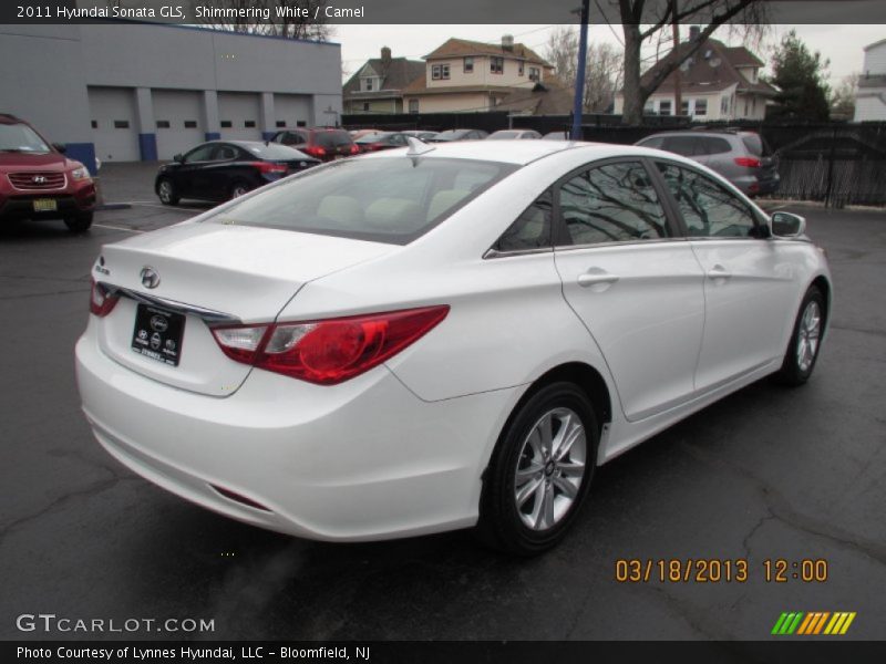 Shimmering White / Camel 2011 Hyundai Sonata GLS
