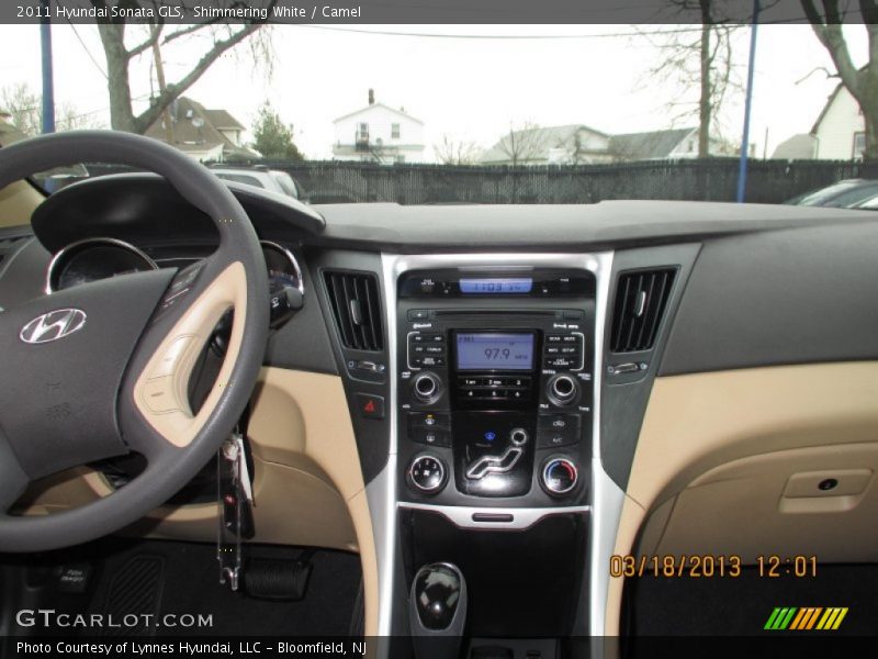 Shimmering White / Camel 2011 Hyundai Sonata GLS