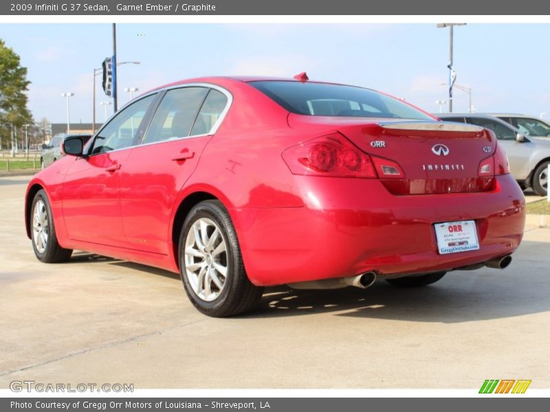 Garnet Ember / Graphite 2009 Infiniti G 37 Sedan