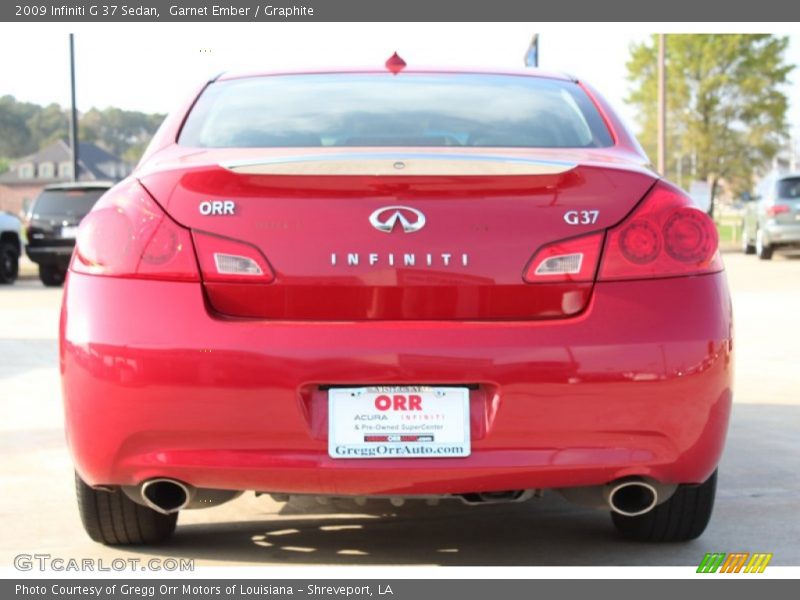Garnet Ember / Graphite 2009 Infiniti G 37 Sedan