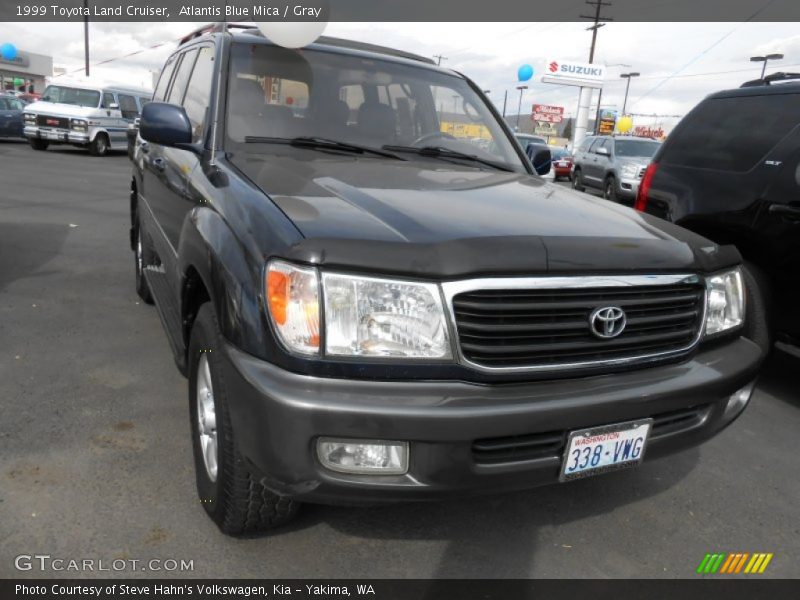 Atlantis Blue Mica / Gray 1999 Toyota Land Cruiser