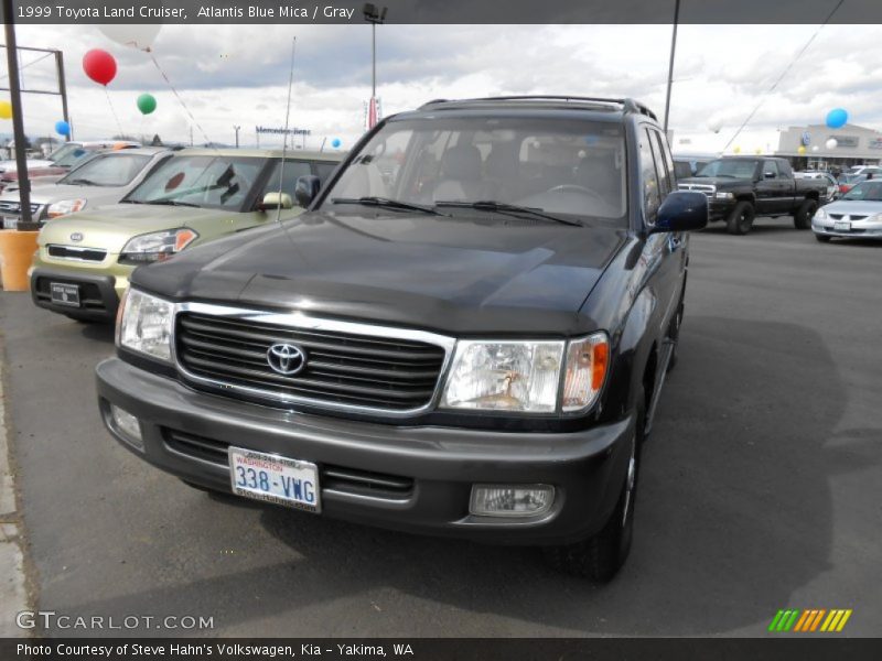 Atlantis Blue Mica / Gray 1999 Toyota Land Cruiser