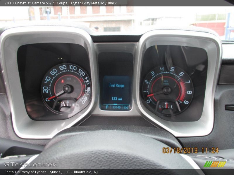 Cyber Gray Metallic / Black 2010 Chevrolet Camaro SS/RS Coupe
