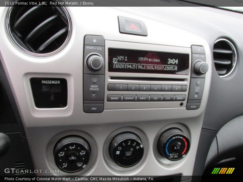 Controls of 2010 Vibe 1.8L