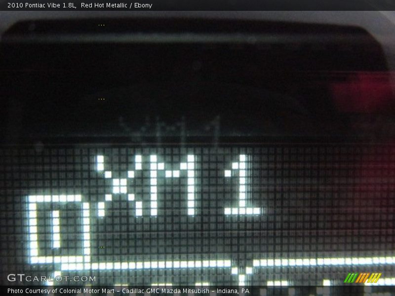 Red Hot Metallic / Ebony 2010 Pontiac Vibe 1.8L