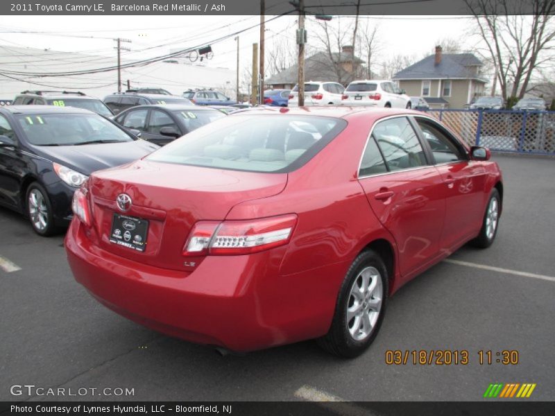 Barcelona Red Metallic / Ash 2011 Toyota Camry LE