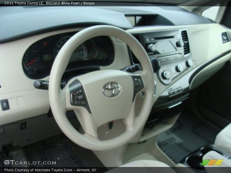 Blizzard White Pearl / Bisque 2011 Toyota Sienna LE