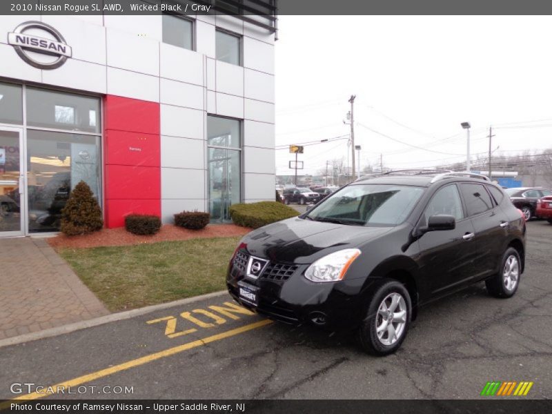 Wicked Black / Gray 2010 Nissan Rogue SL AWD