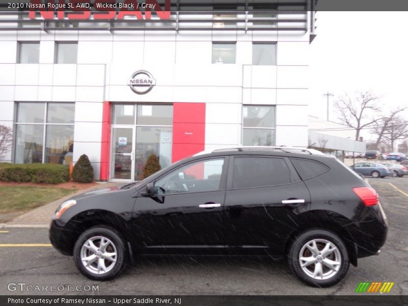 Wicked Black / Gray 2010 Nissan Rogue SL AWD