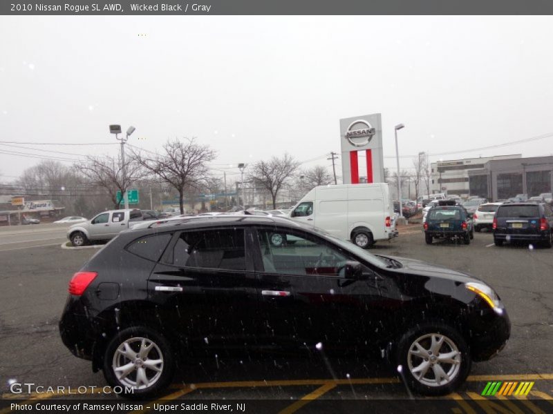 Wicked Black / Gray 2010 Nissan Rogue SL AWD