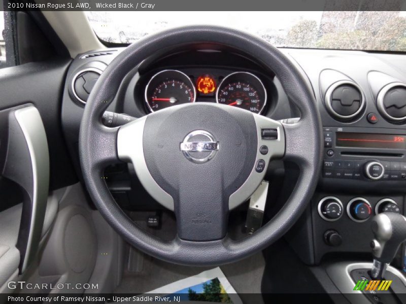 Wicked Black / Gray 2010 Nissan Rogue SL AWD