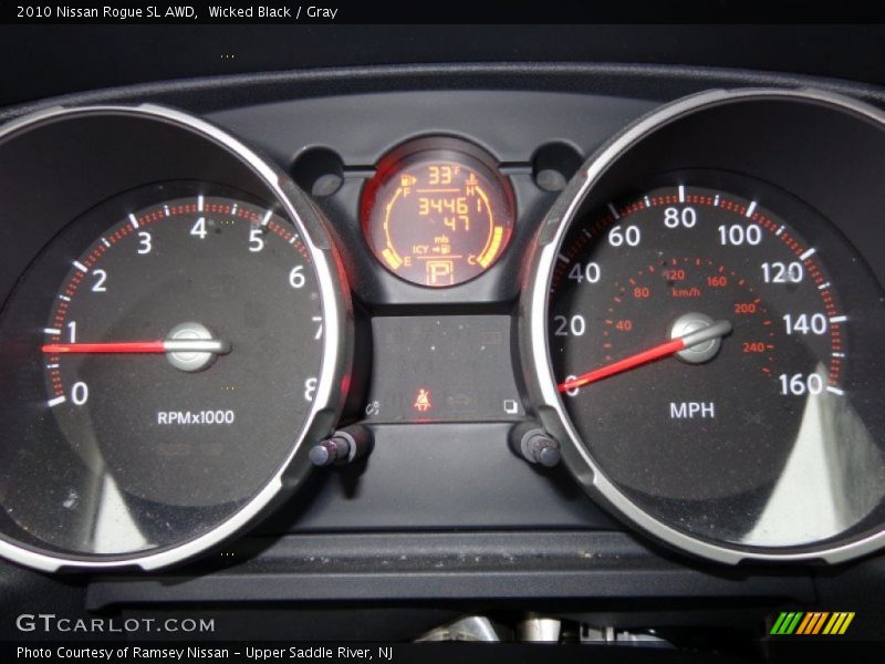 Wicked Black / Gray 2010 Nissan Rogue SL AWD