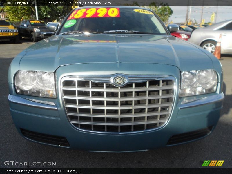 Clearwater Blue Pearl / Dark Slate Gray 2008 Chrysler 300 LX