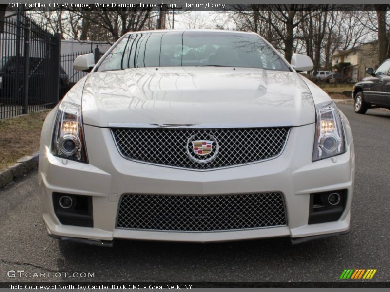 White Diamond Tricoat / Light Titanium/Ebony 2011 Cadillac CTS -V Coupe