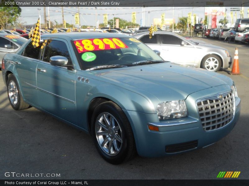 Clearwater Blue Pearl / Dark Slate Gray 2008 Chrysler 300 LX
