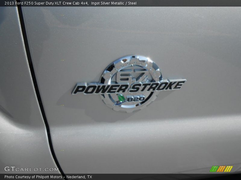 Ingot Silver Metallic / Steel 2013 Ford F250 Super Duty XLT Crew Cab 4x4