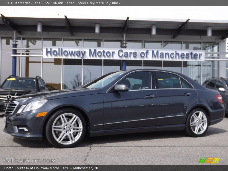 Steel Grey Metallic / Black 2010 Mercedes-Benz E 550 4Matic Sedan