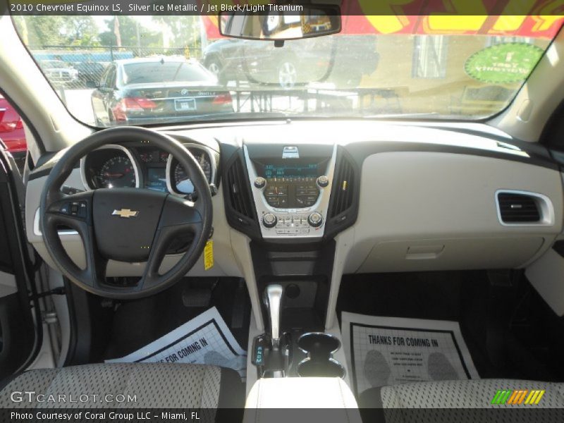 Silver Ice Metallic / Jet Black/Light Titanium 2010 Chevrolet Equinox LS