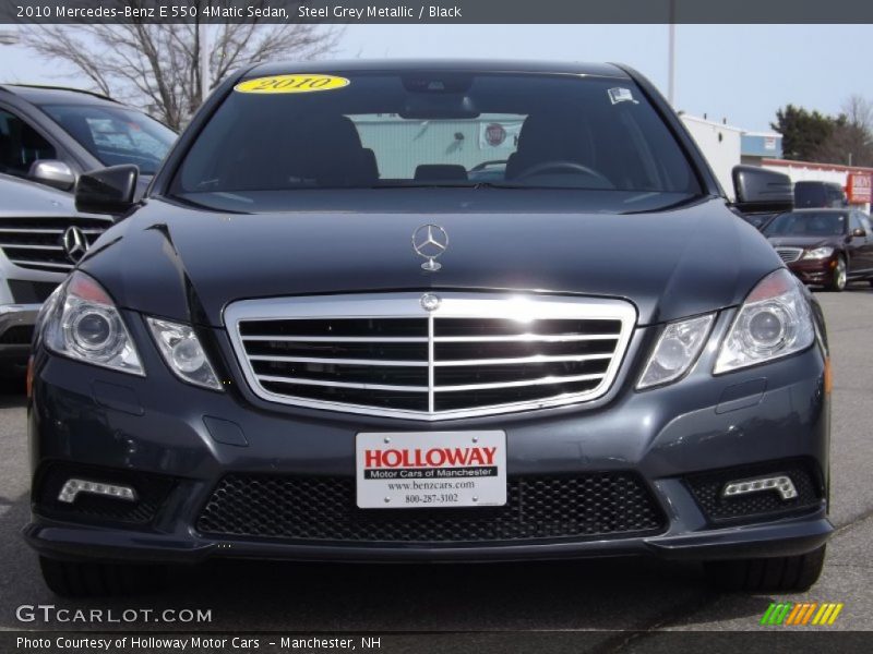 Steel Grey Metallic / Black 2010 Mercedes-Benz E 550 4Matic Sedan