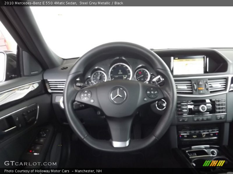 Steel Grey Metallic / Black 2010 Mercedes-Benz E 550 4Matic Sedan