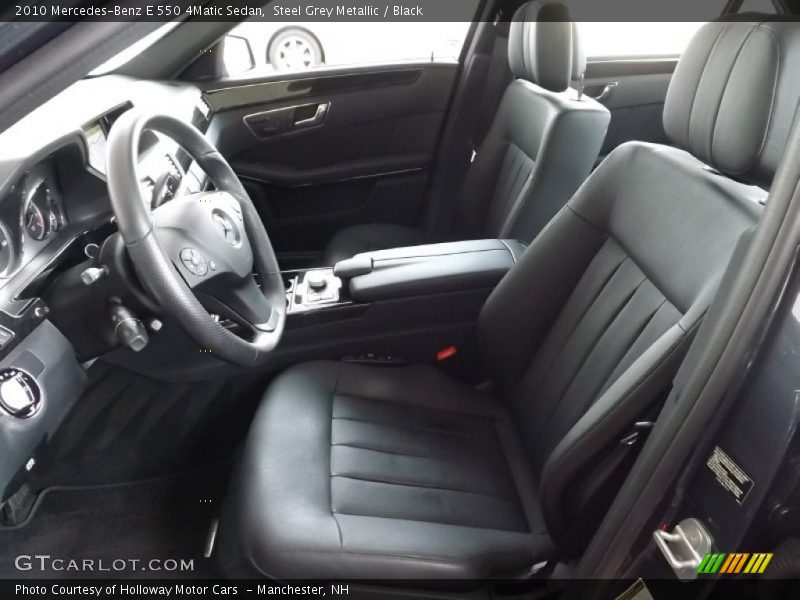 Steel Grey Metallic / Black 2010 Mercedes-Benz E 550 4Matic Sedan