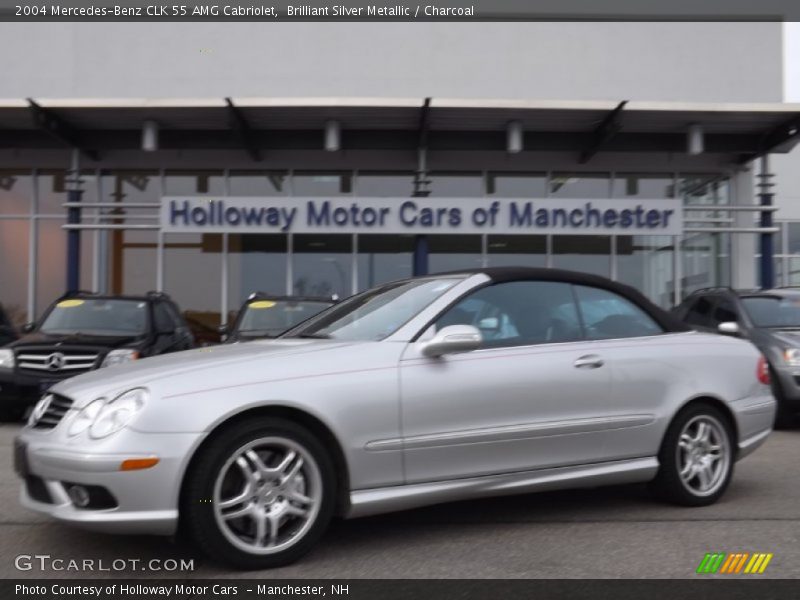 Brilliant Silver Metallic / Charcoal 2004 Mercedes-Benz CLK 55 AMG Cabriolet