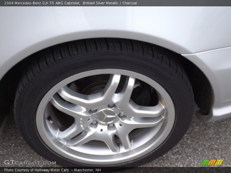 Brilliant Silver Metallic / Charcoal 2004 Mercedes-Benz CLK 55 AMG Cabriolet