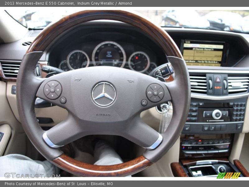 Indium Grey Metallic / Almond 2013 Mercedes-Benz E 550 Cabriolet