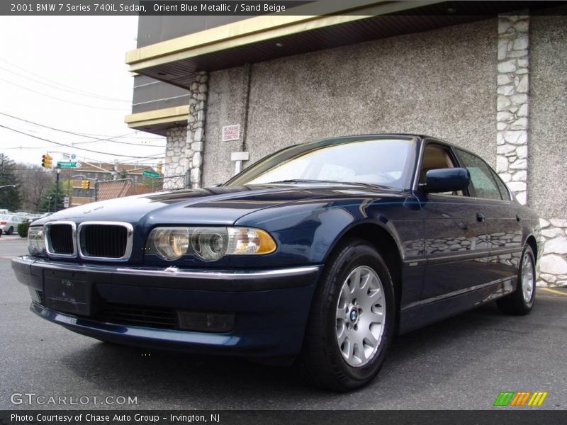 Orient Blue Metallic / Sand Beige 2001 BMW 7 Series 740iL Sedan