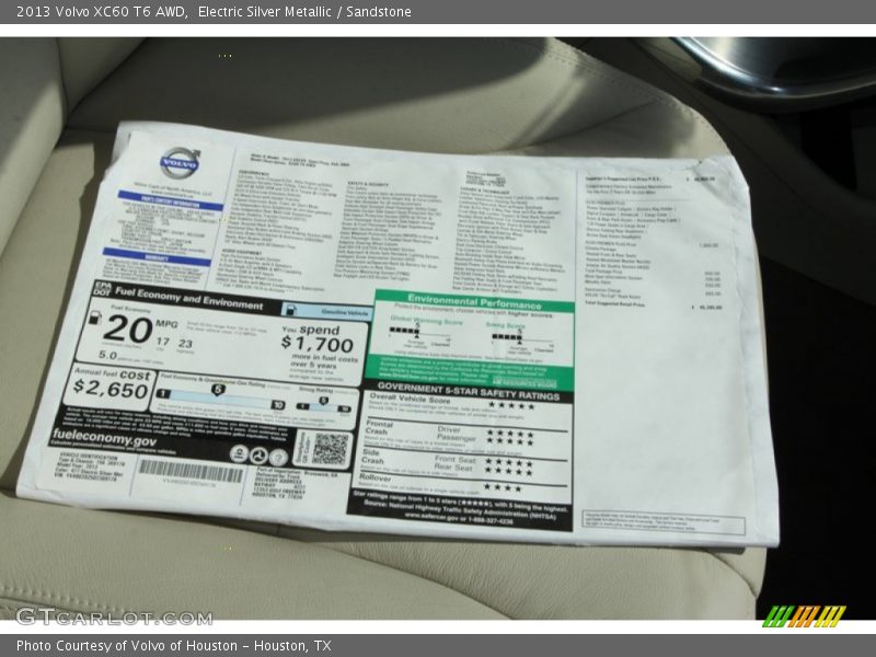 Electric Silver Metallic / Sandstone 2013 Volvo XC60 T6 AWD