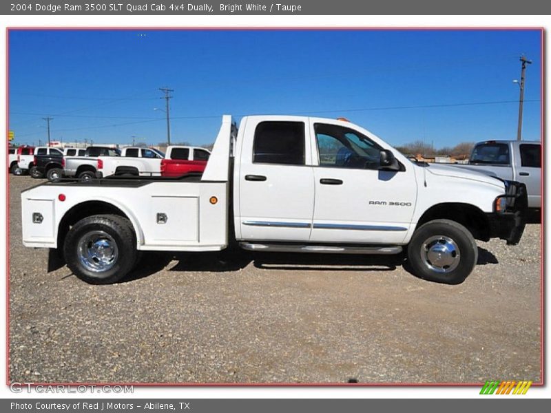 Bright White / Taupe 2004 Dodge Ram 3500 SLT Quad Cab 4x4 Dually