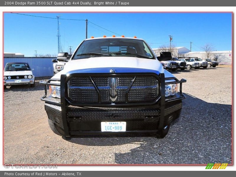 Bright White / Taupe 2004 Dodge Ram 3500 SLT Quad Cab 4x4 Dually