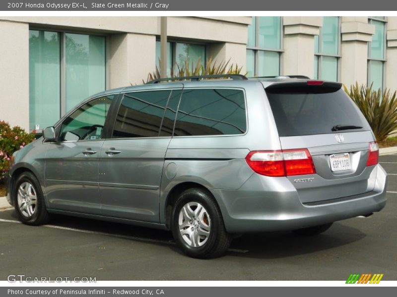 Slate Green Metallic / Gray 2007 Honda Odyssey EX-L