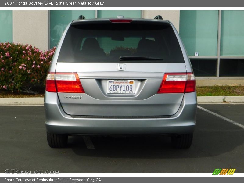 Slate Green Metallic / Gray 2007 Honda Odyssey EX-L