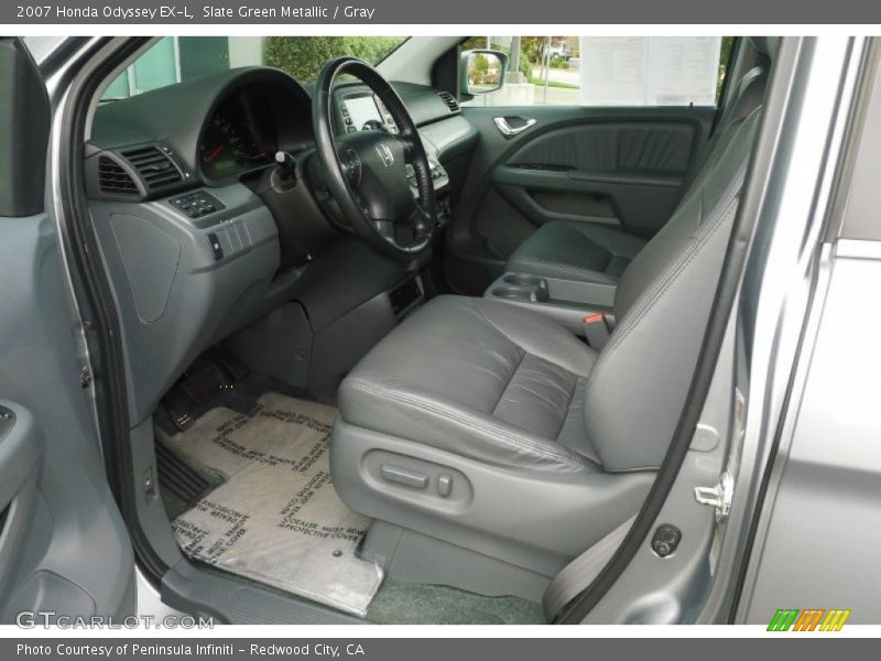 Slate Green Metallic / Gray 2007 Honda Odyssey EX-L