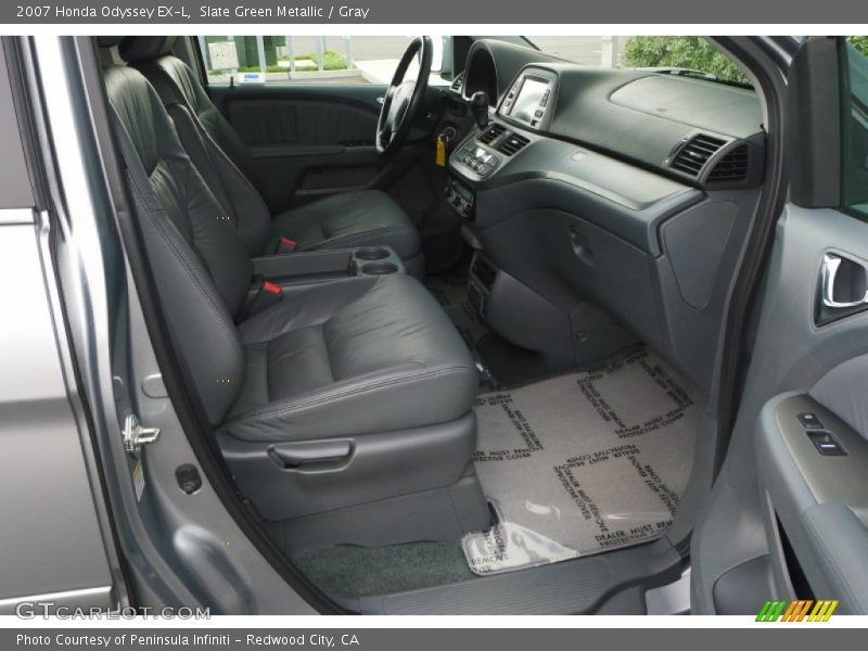 Slate Green Metallic / Gray 2007 Honda Odyssey EX-L