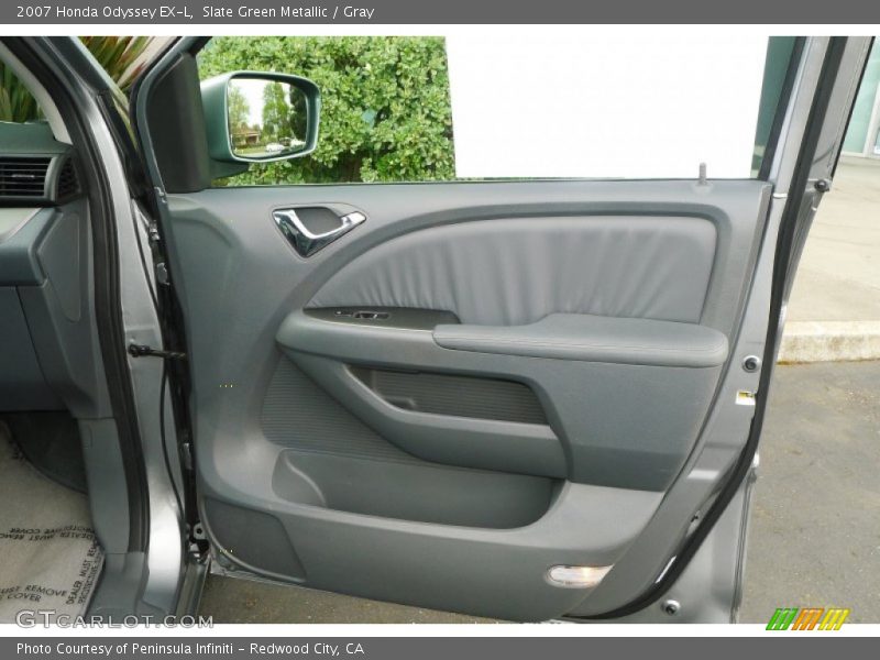 Slate Green Metallic / Gray 2007 Honda Odyssey EX-L