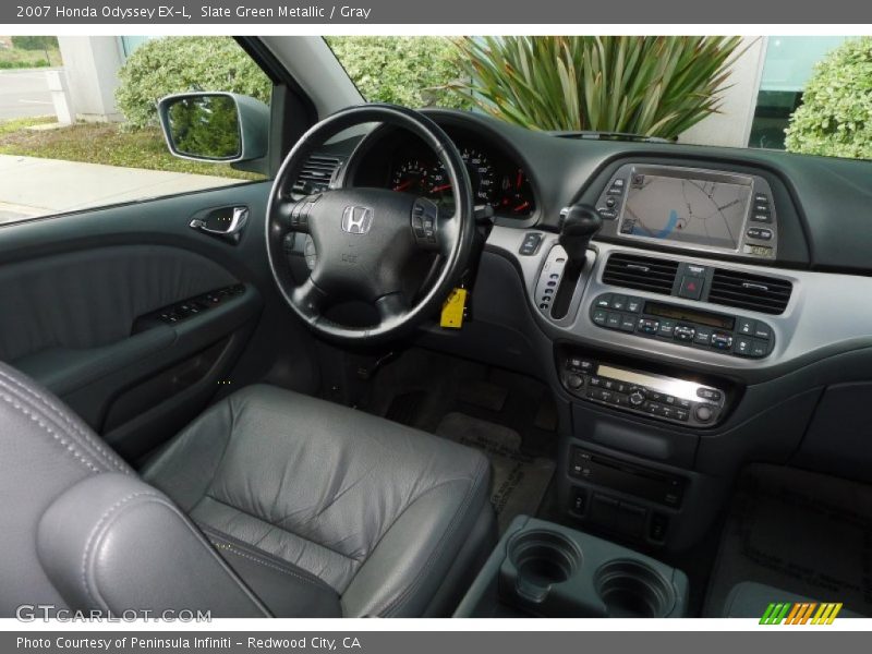 Slate Green Metallic / Gray 2007 Honda Odyssey EX-L