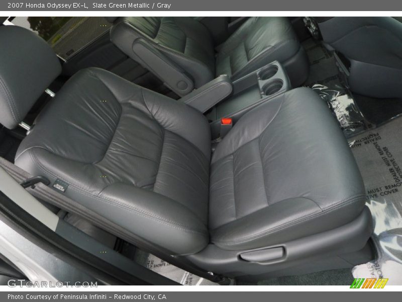Slate Green Metallic / Gray 2007 Honda Odyssey EX-L