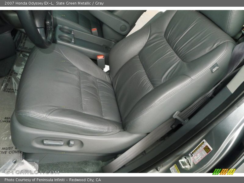 Slate Green Metallic / Gray 2007 Honda Odyssey EX-L