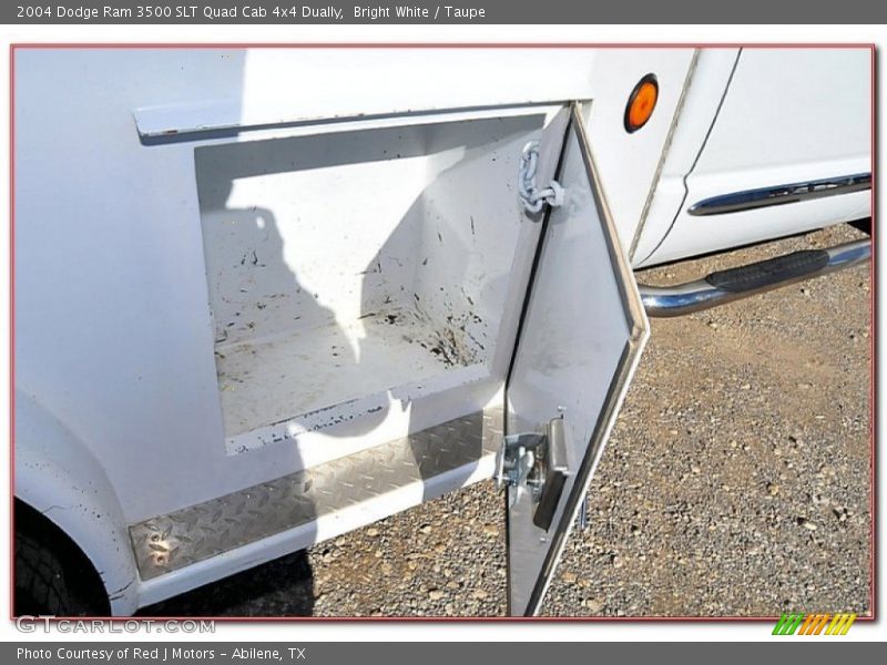 Bright White / Taupe 2004 Dodge Ram 3500 SLT Quad Cab 4x4 Dually