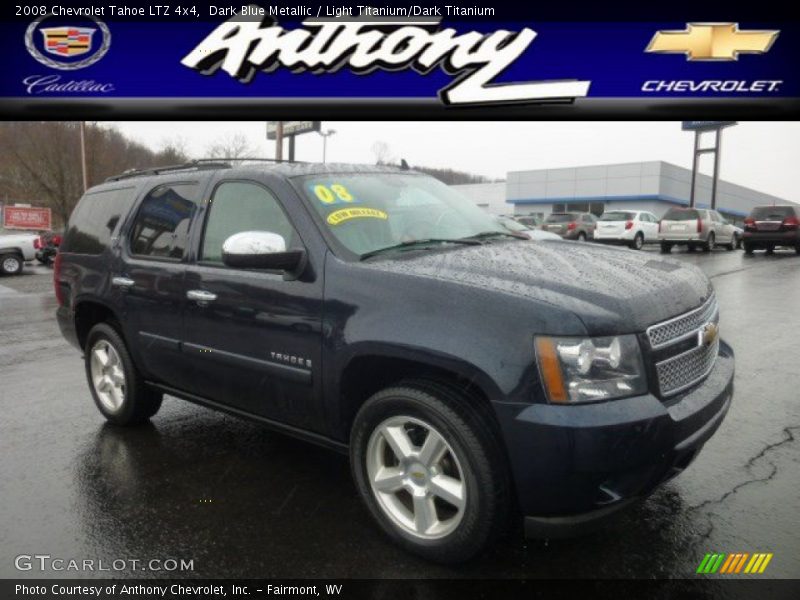 Dark Blue Metallic / Light Titanium/Dark Titanium 2008 Chevrolet Tahoe LTZ 4x4