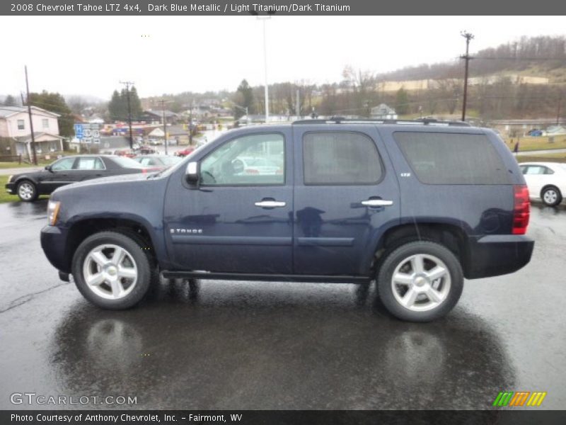 Dark Blue Metallic / Light Titanium/Dark Titanium 2008 Chevrolet Tahoe LTZ 4x4