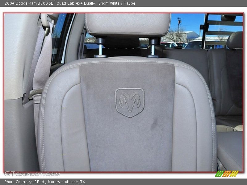 Bright White / Taupe 2004 Dodge Ram 3500 SLT Quad Cab 4x4 Dually