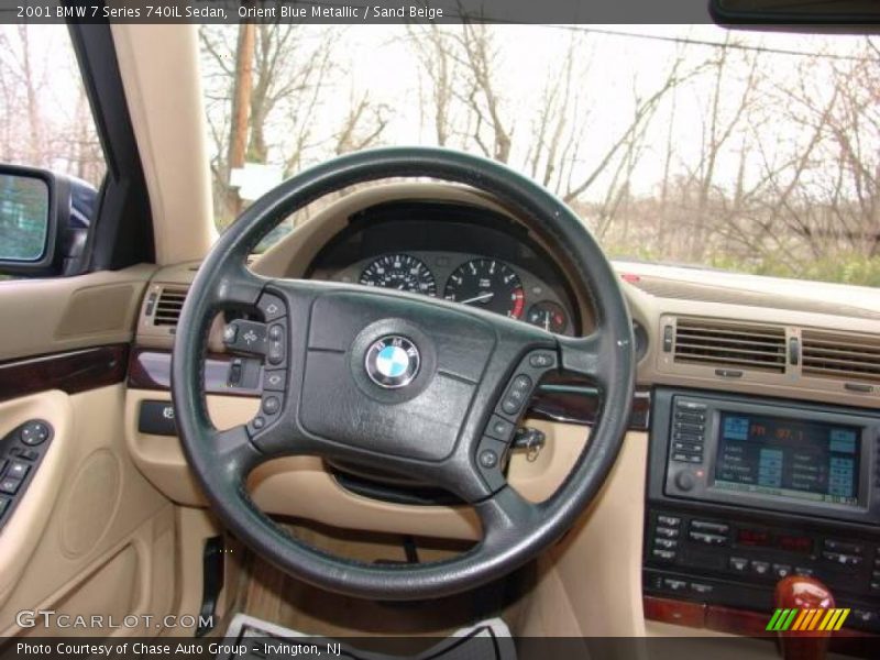Orient Blue Metallic / Sand Beige 2001 BMW 7 Series 740iL Sedan