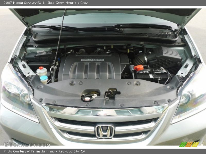 Slate Green Metallic / Gray 2007 Honda Odyssey EX-L