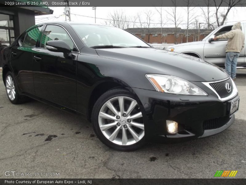 Obsidian Black / Ecru 2009 Lexus IS 250 AWD