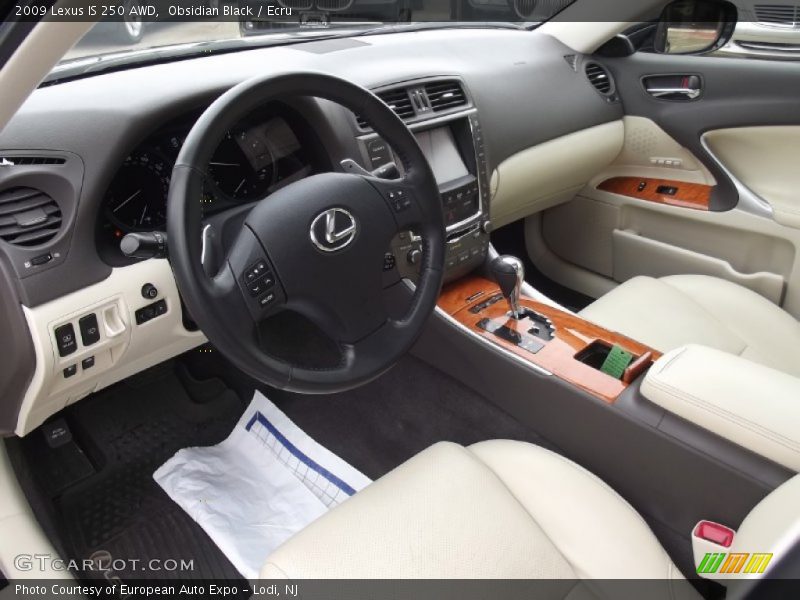 Obsidian Black / Ecru 2009 Lexus IS 250 AWD