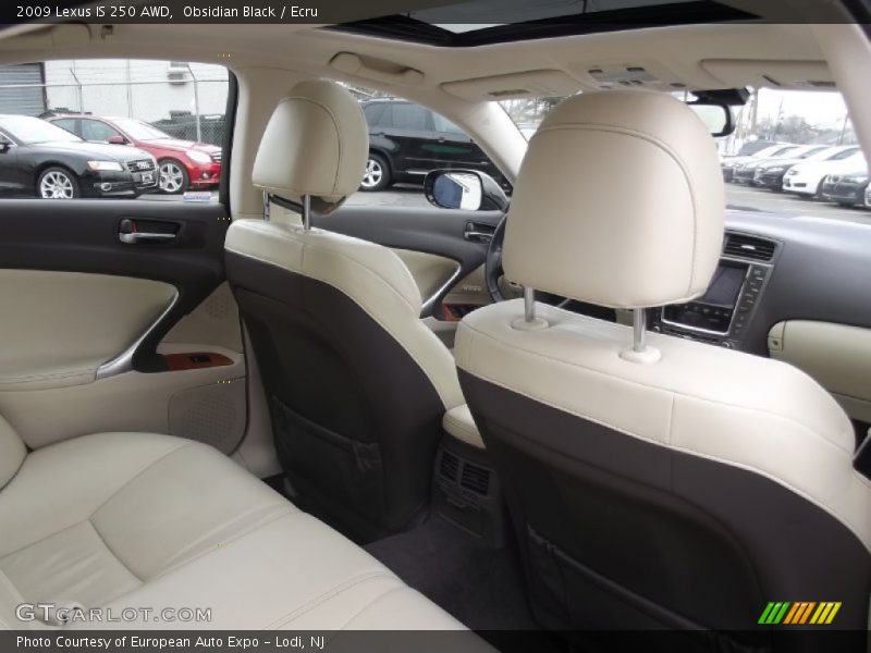 Obsidian Black / Ecru 2009 Lexus IS 250 AWD
