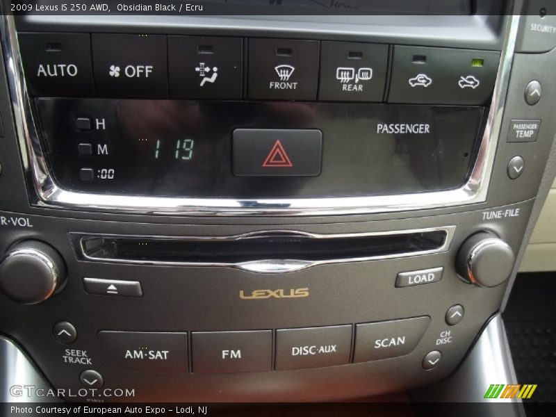 Obsidian Black / Ecru 2009 Lexus IS 250 AWD